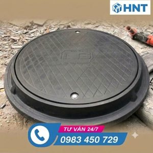 Nắp Hố Ga Composite Khung Tròn Nắp Tròn